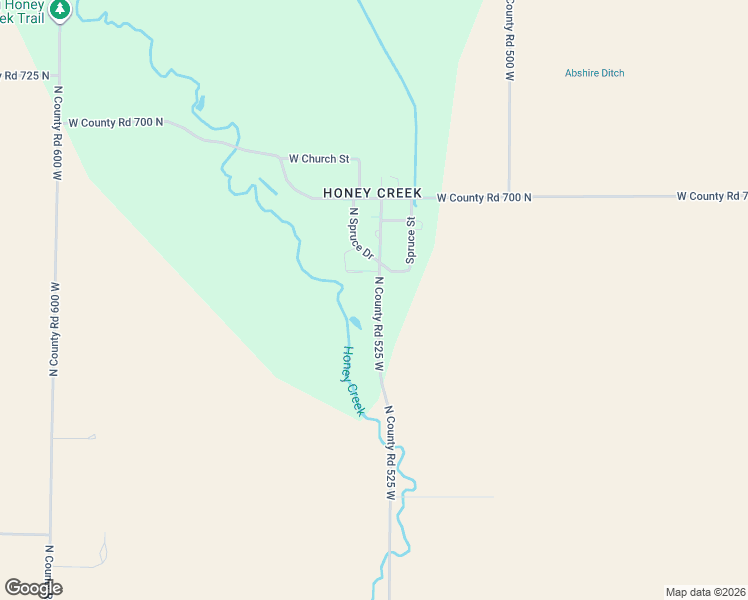 map of restaurants, bars, coffee shops, grocery stores, and more near 6681 N County Road 525 West in Middletown