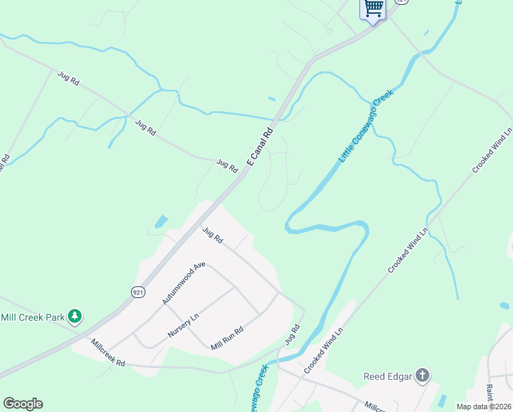 map of restaurants, bars, coffee shops, grocery stores, and more near 150 Hickory Ridge Circle in York