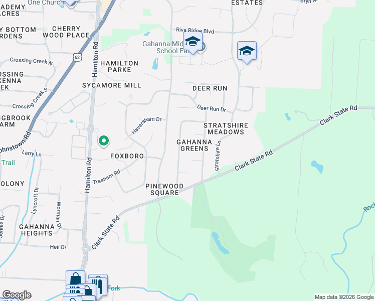map of restaurants, bars, coffee shops, grocery stores, and more near 661 Parliament Avenue in Gahanna
