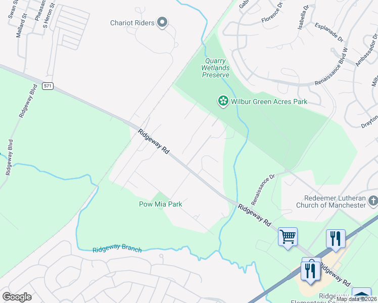 map of restaurants, bars, coffee shops, grocery stores, and more near 9 Clearstream Court in Manchester Township