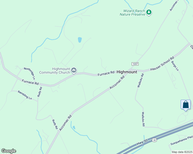 map of restaurants, bars, coffee shops, grocery stores, and more near 5930 Furnace Road in York
