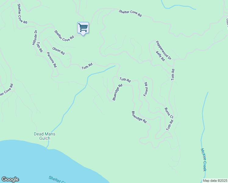 map of restaurants, bars, coffee shops, grocery stores, and more near 130 Hemlock Road in Whitethorn
