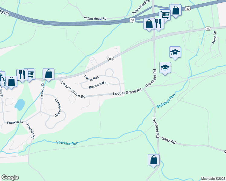 map of restaurants, bars, coffee shops, grocery stores, and more near 3931 Locust Grove Rd in Columbia