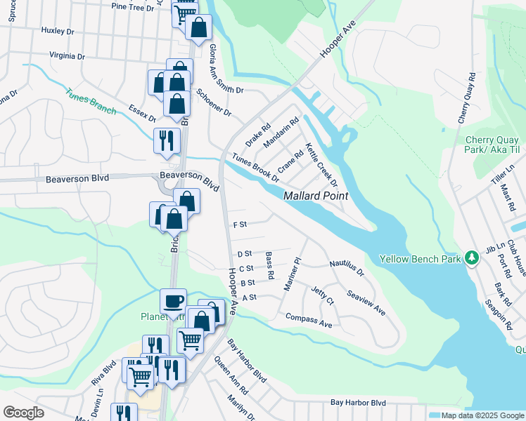 map of restaurants, bars, coffee shops, grocery stores, and more near 185 Seaview Avenue in Brick