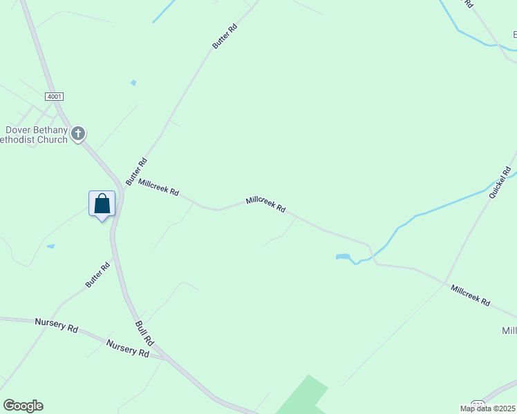 map of restaurants, bars, coffee shops, grocery stores, and more near 2530 Mill Creek Road in Dover