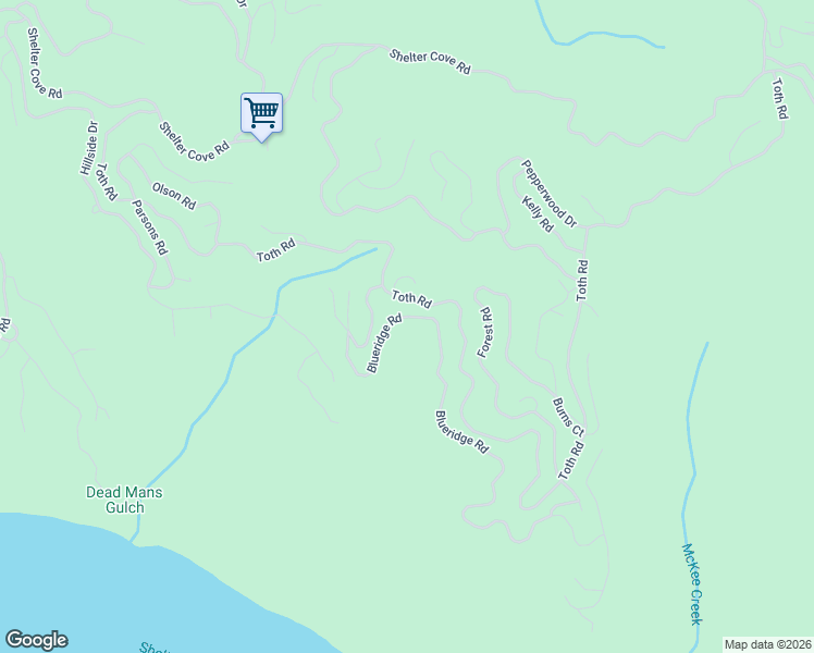 map of restaurants, bars, coffee shops, grocery stores, and more near 982 Blueridge Rd in Whitethorn