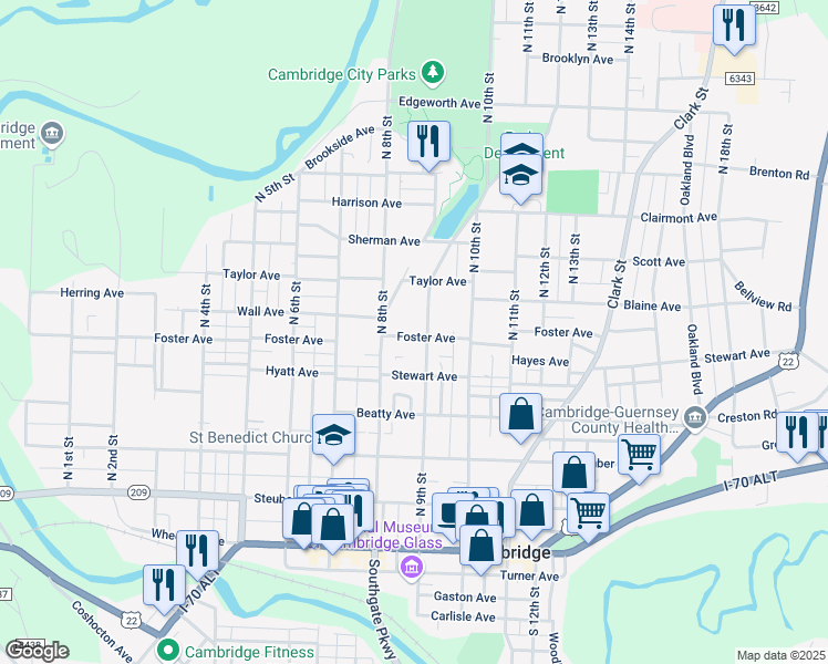 map of restaurants, bars, coffee shops, grocery stores, and more near in Cambridge