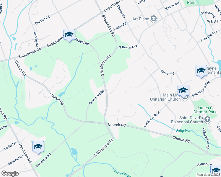 map of restaurants, bars, coffee shops, grocery stores, and more near 295 Stonegate Drive in Devon
