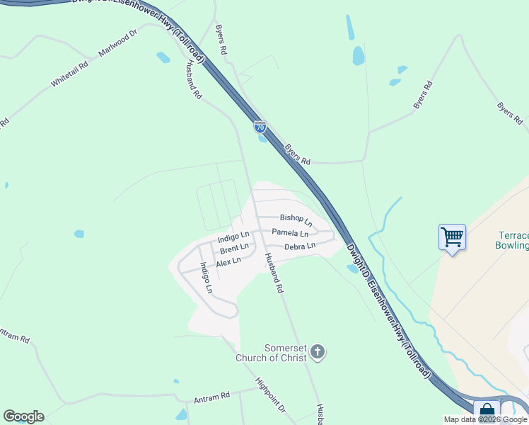 map of restaurants, bars, coffee shops, grocery stores, and more near 110 Bishop Lane in Somerset