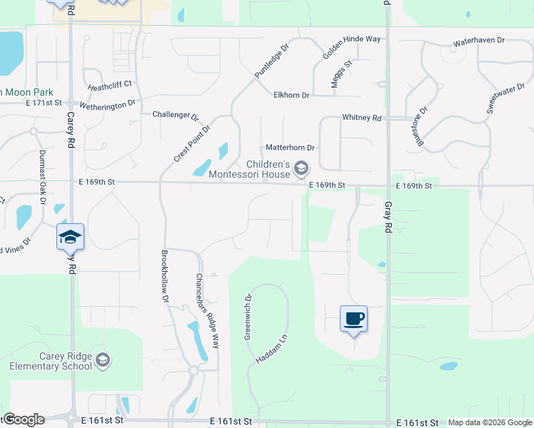 map of restaurants, bars, coffee shops, grocery stores, and more near 16857 Downstream Drive in Noblesville