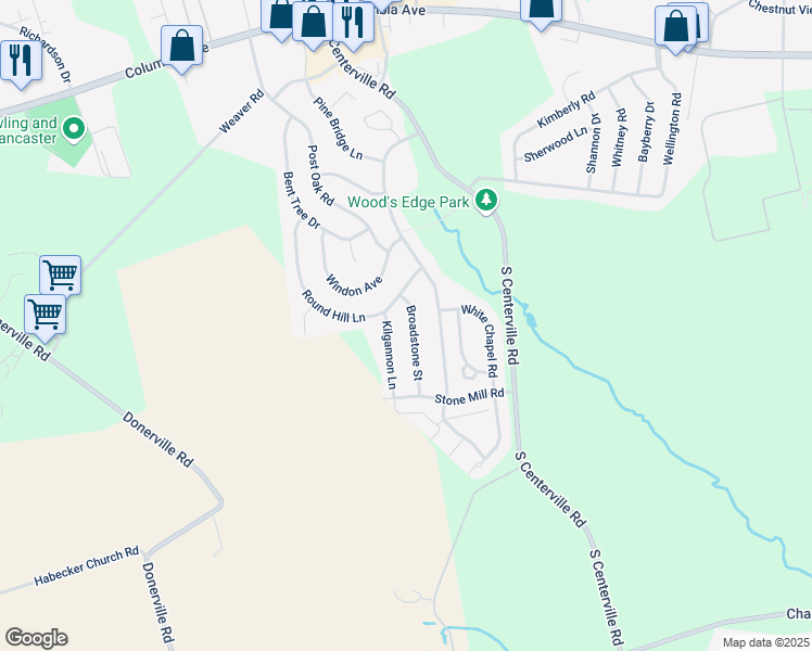 map of restaurants, bars, coffee shops, grocery stores, and more near 100 Kilgannon Lane in Lancaster