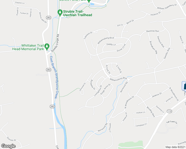 map of restaurants, bars, coffee shops, grocery stores, and more near 906 Burdette Drive in Downingtown