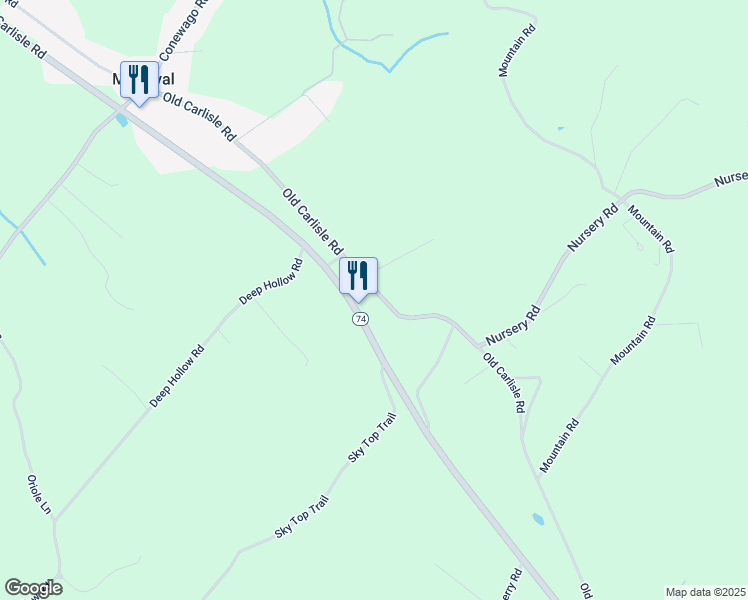 map of restaurants, bars, coffee shops, grocery stores, and more near 6090 Old Carlisle Rd in Dover