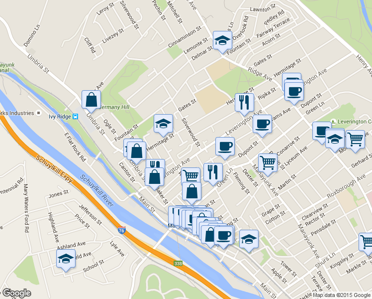 map of restaurants, bars, coffee shops, grocery stores, and more near 262 Ripka Street in Philadelphia