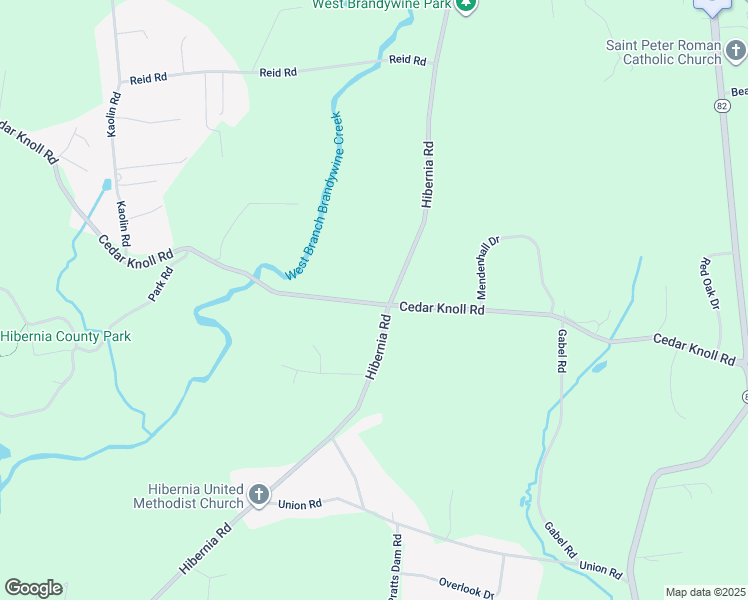 map of restaurants, bars, coffee shops, grocery stores, and more near 207 Cedar Knoll Road in Coatesville