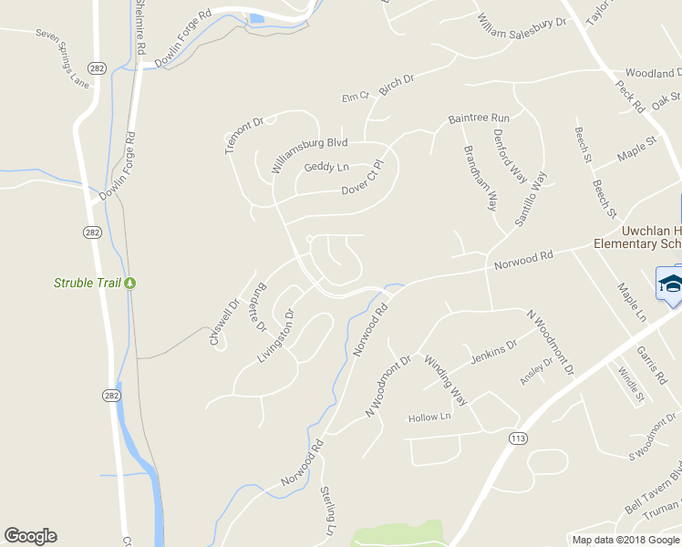 map of restaurants, bars, coffee shops, grocery stores, and more near 916 Francis Drive in Downingtown