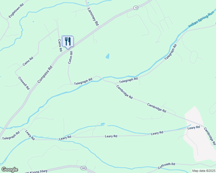 map of restaurants, bars, coffee shops, grocery stores, and more near 303 Cambridge Road in Coatesville