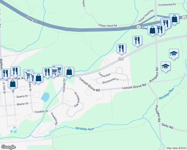 map of restaurants, bars, coffee shops, grocery stores, and more near 4094 Columbia Avenue in Columbia
