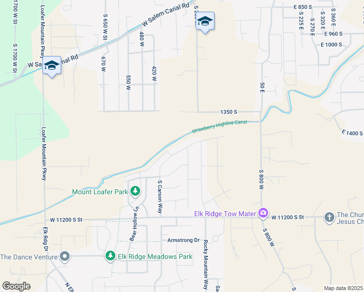 map of restaurants, bars, coffee shops, grocery stores, and more near 294 South Carson Way in Salem