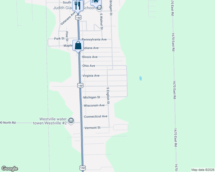 map of restaurants, bars, coffee shops, grocery stores, and more near 398 Kentucky St in Westville