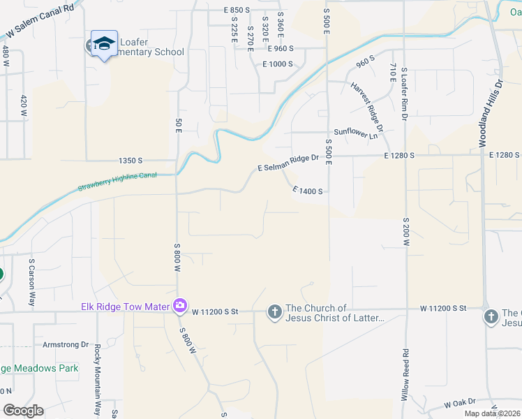 map of restaurants, bars, coffee shops, grocery stores, and more near 10979 South Loafer Canyon Drive in Payson
