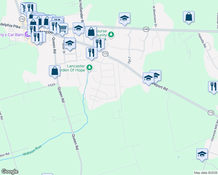 map of restaurants, bars, coffee shops, grocery stores, and more near 48 Pleasant Road in Gordonville