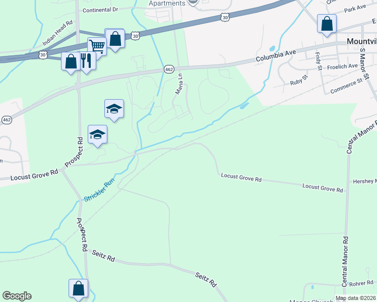 map of restaurants, bars, coffee shops, grocery stores, and more near 3806 Locust Grove Road in Columbia