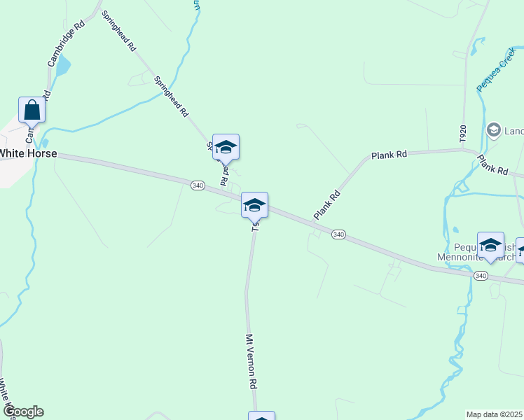 map of restaurants, bars, coffee shops, grocery stores, and more near 5804 Old Philadelphia Pike in Gap