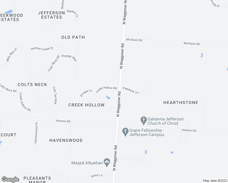 map of restaurants, bars, coffee shops, grocery stores, and more near 8437 Creek Hollow Road in Blacklick