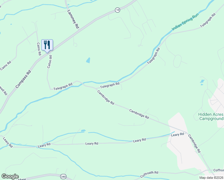 map of restaurants, bars, coffee shops, grocery stores, and more near 1942 Telegraph Road in Honey Brook
