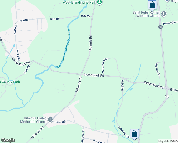 map of restaurants, bars, coffee shops, grocery stores, and more near 195 Cedar Knoll Road in Coatesville