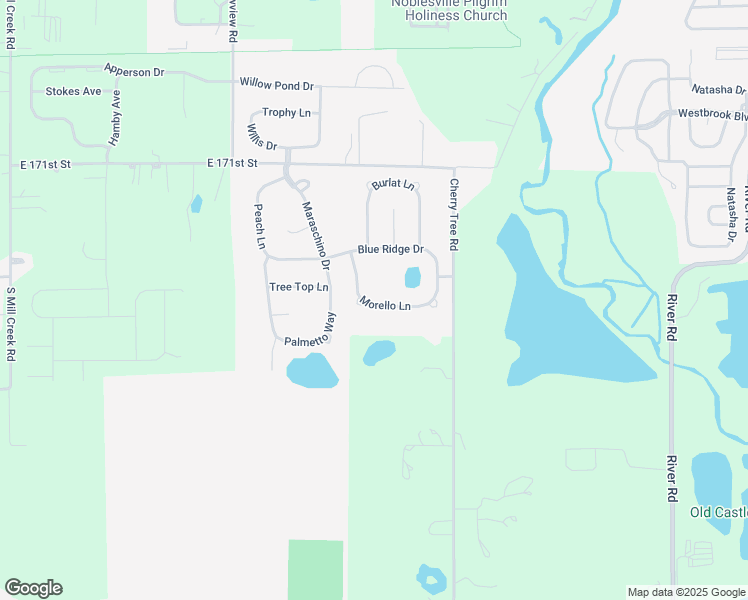 map of restaurants, bars, coffee shops, grocery stores, and more near 7146 Morello Lane in Noblesville