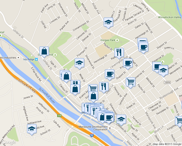map of restaurants, bars, coffee shops, grocery stores, and more near 262 Ripka Street in Philadelphia