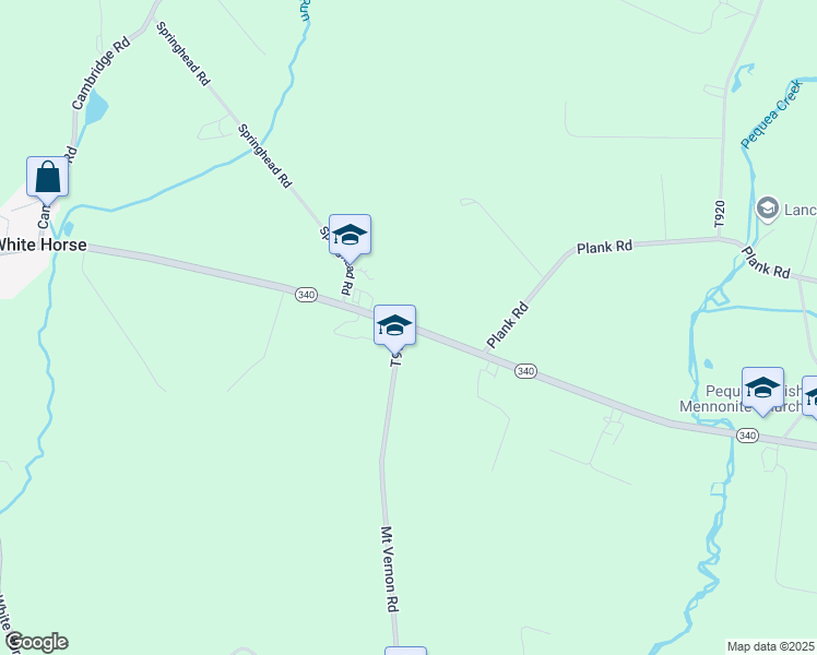 map of restaurants, bars, coffee shops, grocery stores, and more near 5804 Old Philadelphia Pike in Gap