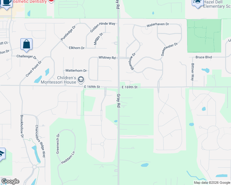 map of restaurants, bars, coffee shops, grocery stores, and more near 4685 Pristine Court in Westfield