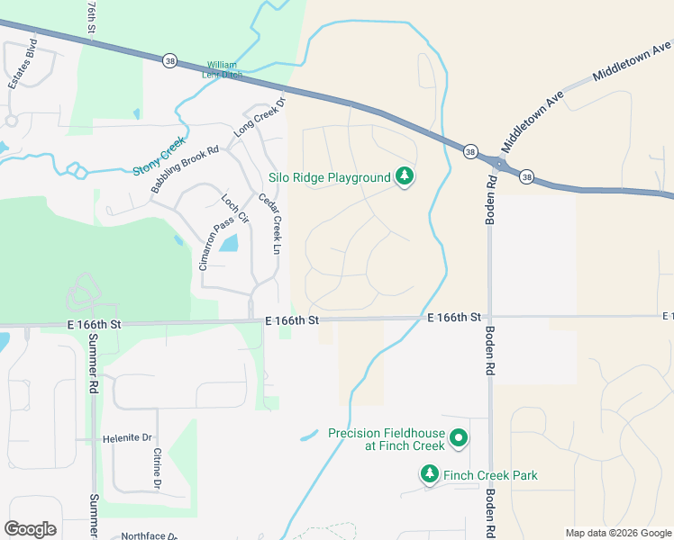 map of restaurants, bars, coffee shops, grocery stores, and more near 12230-12438 East 166th Street in Noblesville
