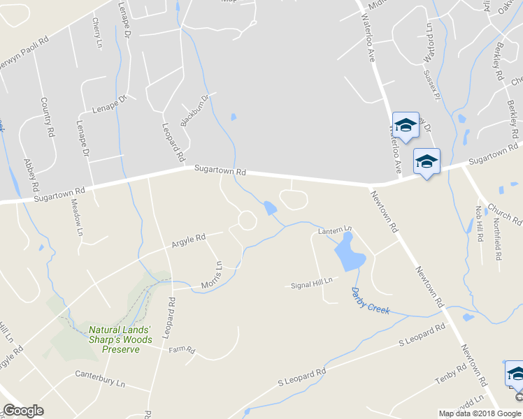 map of restaurants, bars, coffee shops, grocery stores, and more near 437 Waynesbrooke Rd in Chester