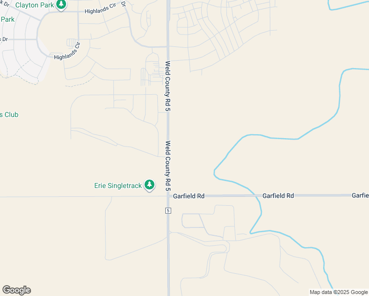 map of restaurants, bars, coffee shops, grocery stores, and more near 2240 County Road 5 in Erie