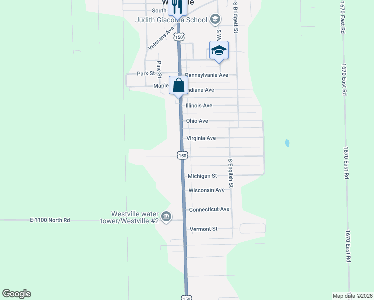 map of restaurants, bars, coffee shops, grocery stores, and more near 100-398 Kentucky St in Westville