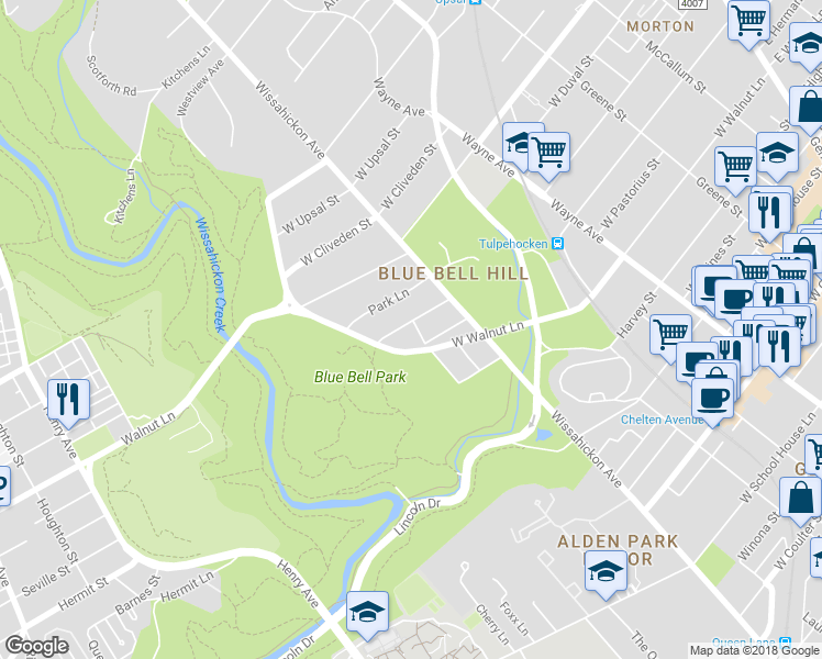 map of restaurants, bars, coffee shops, grocery stores, and more near 657 West Kingsley Street in Philadelphia