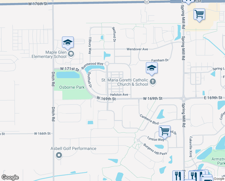 map of restaurants, bars, coffee shops, grocery stores, and more near 951 Kimberly Avenue in Westfield