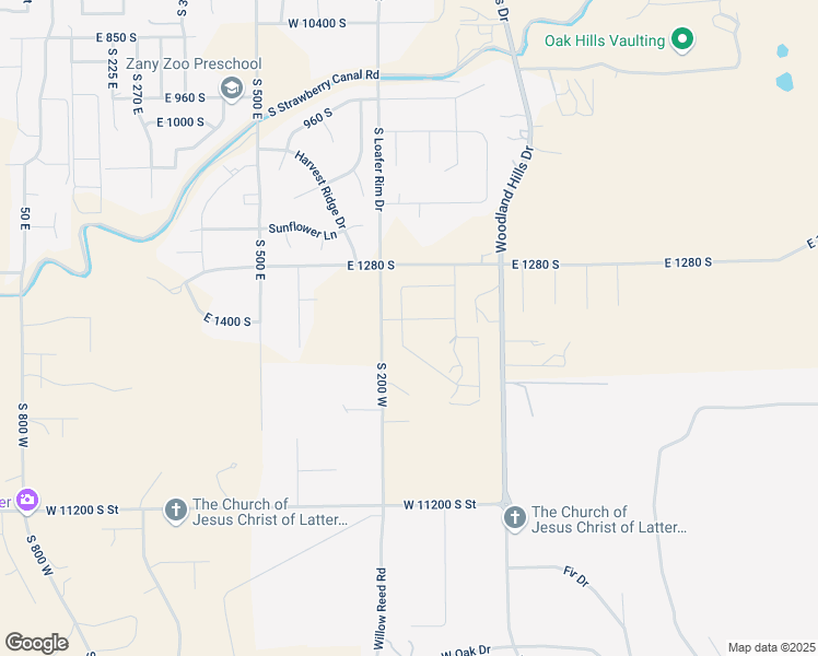 map of restaurants, bars, coffee shops, grocery stores, and more near 802 East 1400 South in Salem