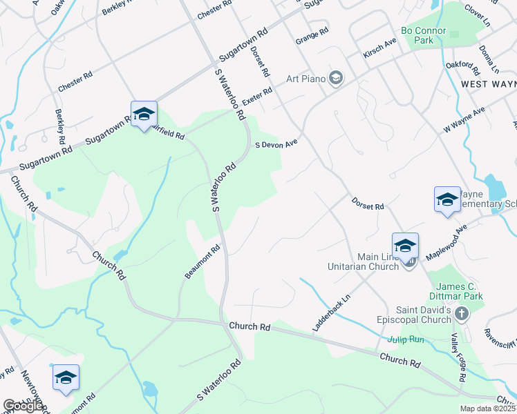 map of restaurants, bars, coffee shops, grocery stores, and more near 285 Stonegate Drive in Devon