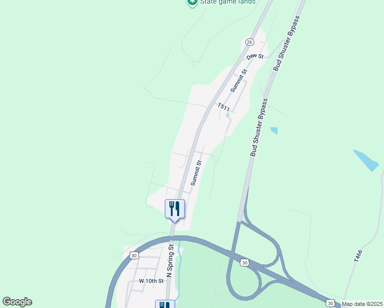 map of restaurants, bars, coffee shops, grocery stores, and more near 252 Raystown Road in Everett