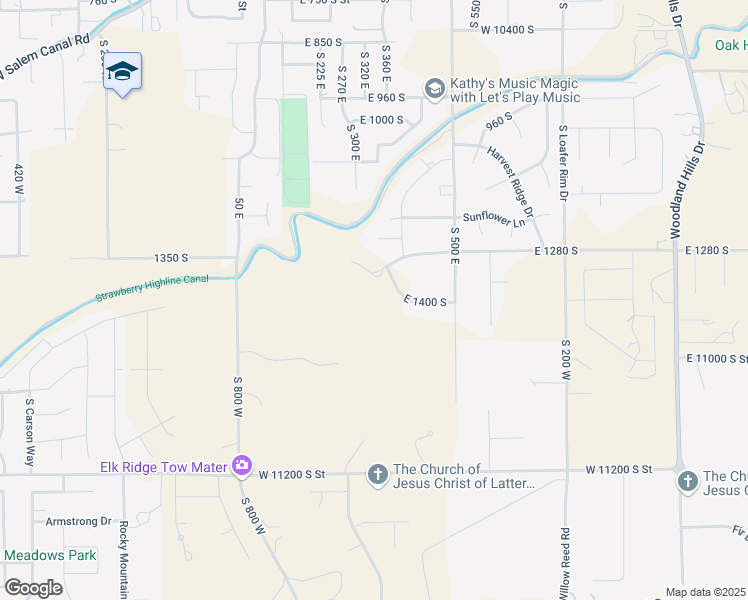 map of restaurants, bars, coffee shops, grocery stores, and more near 1407 South 315 East in Salem