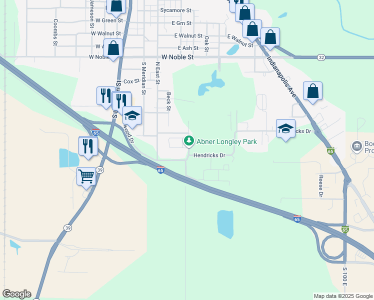 map of restaurants, bars, coffee shops, grocery stores, and more near 346 Longley Drive in Lebanon