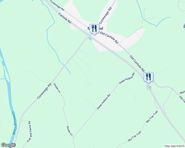 map of restaurants, bars, coffee shops, grocery stores, and more near 2344 Conewago Rd in Dover