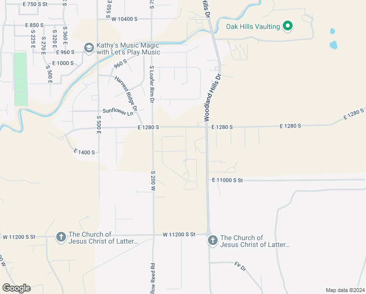 map of restaurants, bars, coffee shops, grocery stores, and more near 1433 East 1400 South in Salem