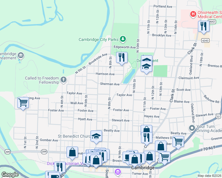 map of restaurants, bars, coffee shops, grocery stores, and more near 720 North 8th Street in Cambridge