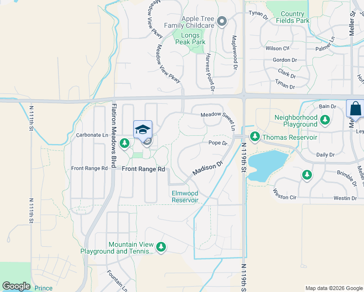 map of restaurants, bars, coffee shops, grocery stores, and more near 790 Pope Drive in Erie
